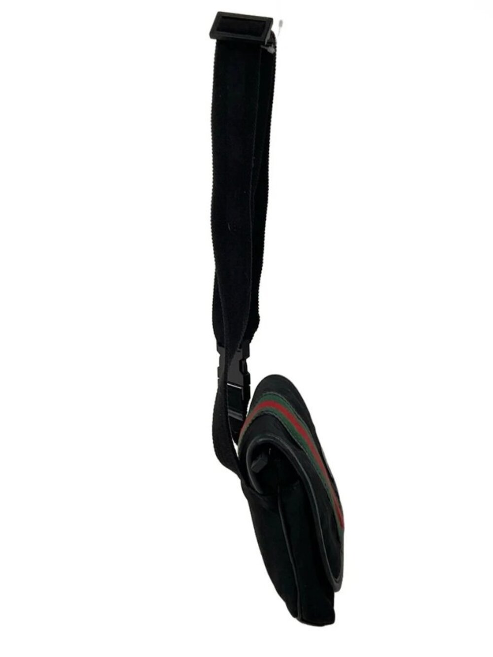 GUCCI Interlocking G, Shelly (Web) 181064 Black Green Red Nylon Leather Canvas - Picture 2 of 12